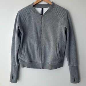 Mondetta Gray Crop Full Zip Sweatshirt Size Medium